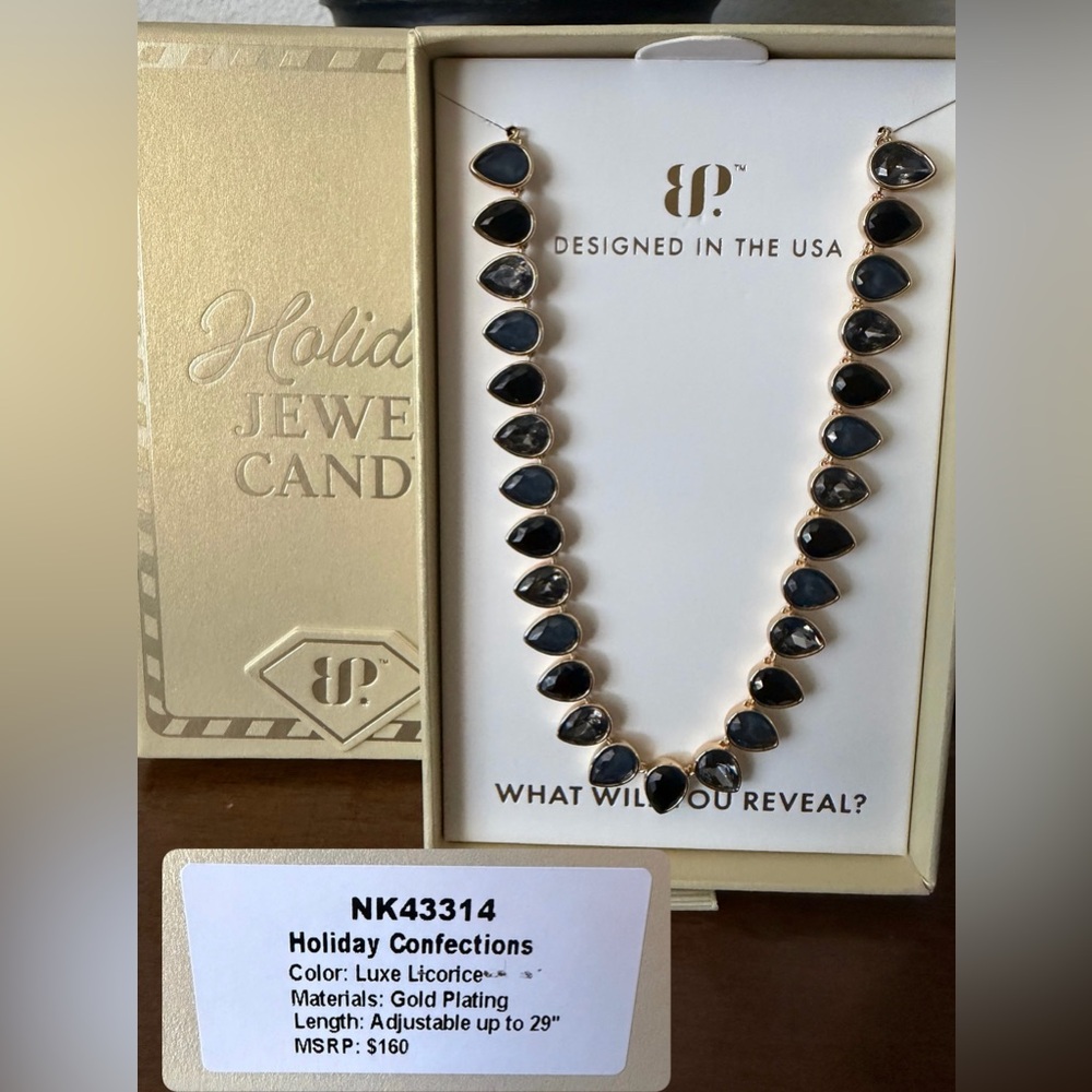 Bomb Party Holiday Jewel Candy 2025 - Necklace Luxe Licorice/Gold